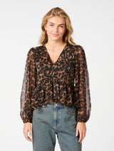 Neo Noir Timmy Leo Blouse - Leopard