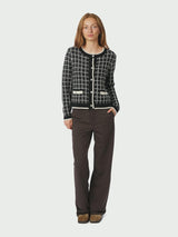Neo Noir Doro Stitch Knit Cardigan - Black