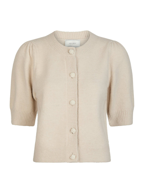 Neo Noir Trudy Deco Knit Cardigan - Ivory