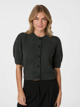 Neo Noir Trudy Deco Knit Cardigan - Antracit Melange