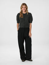 Neo Noir Trudy Deco Knit Cardigan - Antracit Melange