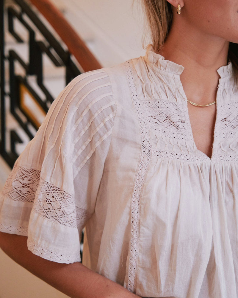 Neo Noir Siama S Voile Blouse - Ivory