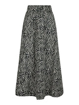 Neo Noir Yara Zebra Long Skirt - Black