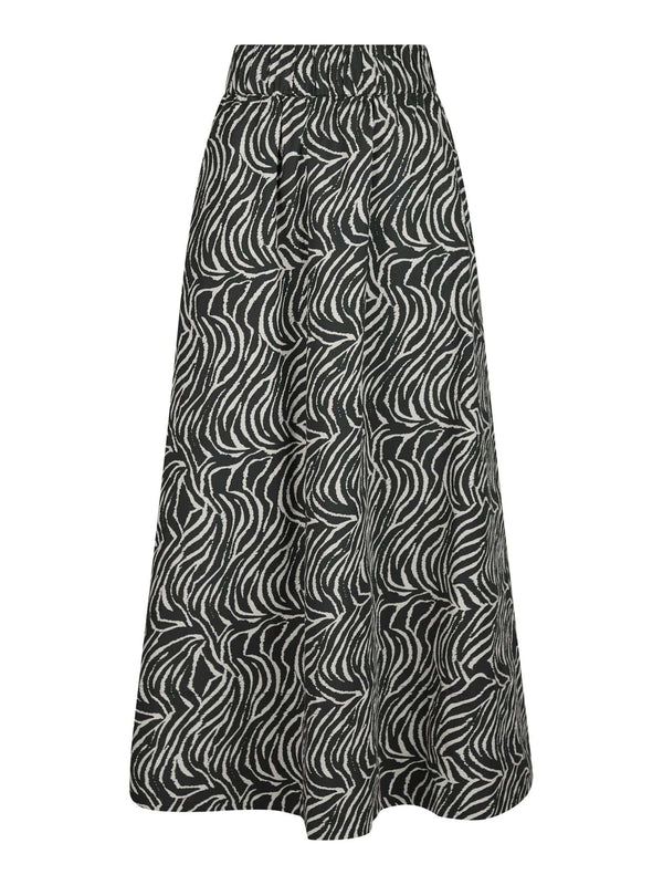 Neo Noir Yara Zebra Long Skirt - Black