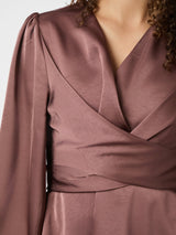 Neo Noir Rista Heavy Sateen Blouse - Dark Rose