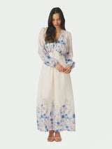 Neo Noir Silfi Flower Pint Dress - Blue