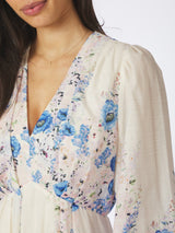 Neo Noir Silfi Flower Pint Dress - Blue