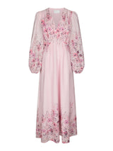 Neo Noir Silfi Flower Pint Dress - Dusty Rose