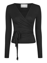 Neo Noir Nia Jersey Wrap Blouse - Black