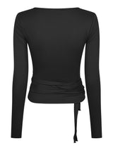 Neo Noir Nia Jersey Wrap Blouse - Black