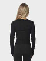 Neo Noir Nia Jersey Wrap Blouse - Black