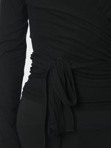 Neo Noir Nia Jersey Wrap Blouse - Black