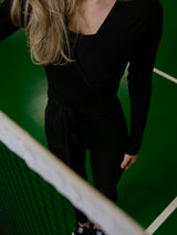 Neo Noir Nia Jersey Wrap Blouse - Black