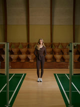 Neo Noir Nia Jersey Wrap Blouse - Chocolate Brown