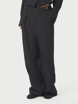 Neo Noir Zalka Eyelet Pants - Dark Grey