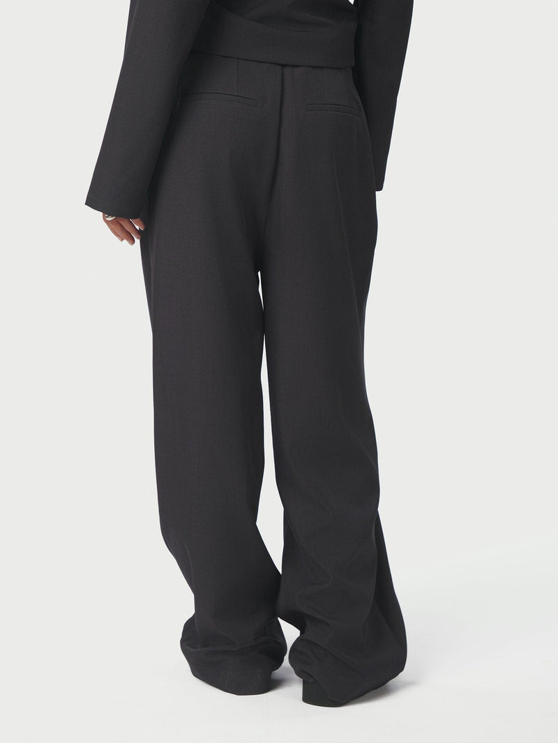 Neo Noir Zalka Eyelet Pants - Dark Grey