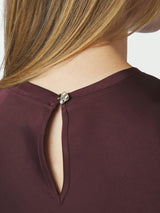 Neo Noir Celinie Heavy Sateen Dress - Burgundy