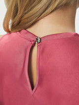 Neo Noir Celinie Heavy Sateen Dress - Cherry pink