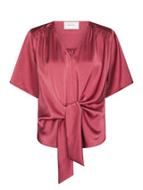 Neo Noir Casadia Heavy Sateen Blouse - Cherry Pink