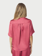 Neo Noir Casadia Heavy Sateen Blouse - Cherry Pink