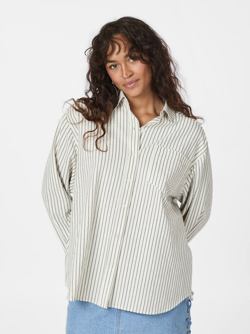 Neo Noir Dalma Crepe Stone Shirt - Brown