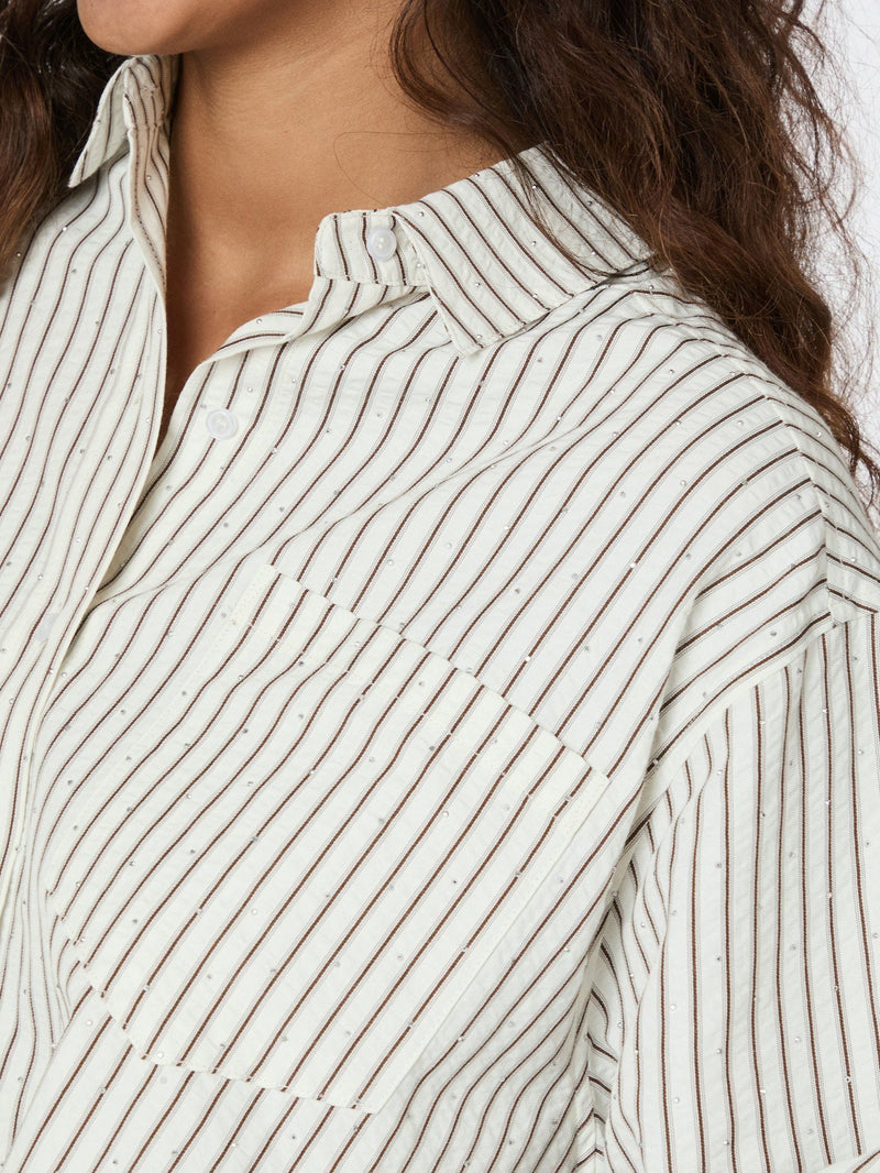 Neo Noir Dalma Crepe Stone Shirt - Brown