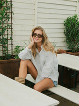 Neo Noir Dalma Crepe Stone Shirt - Brown