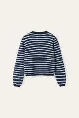 Noella N-Mertice Knit Cardigan - Blue Stripe