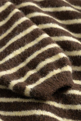 Noella N-Mertice Knit Cardigan - Brown Yellow Stripe