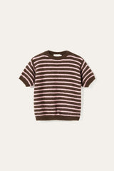 Noella N-Monikah SS Knit - Brown Rose Stripe
