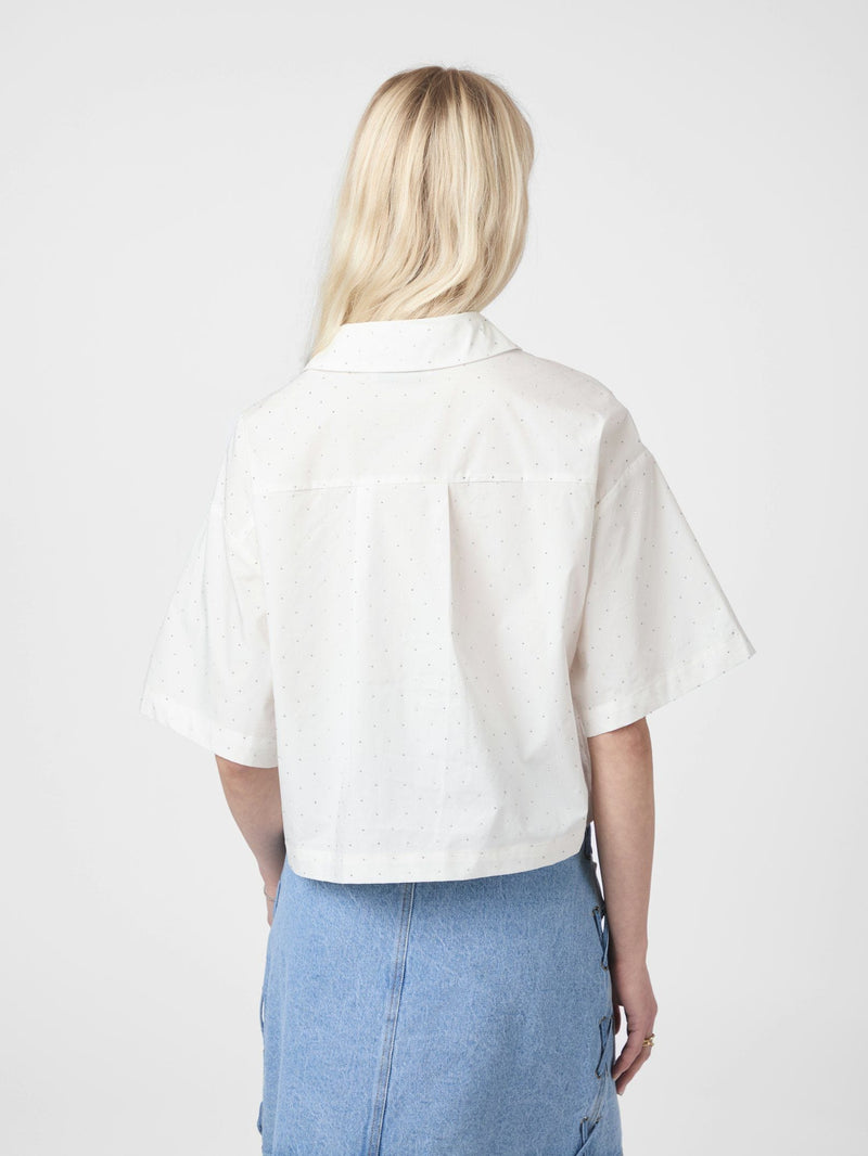 Neo Noir Jasie Poplin Stone Shirt - White