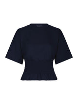 Neo Noir Dray Boxy Smock Tee - Navy