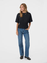 Neo Noir Dray Boxy Smock Tee - Navy