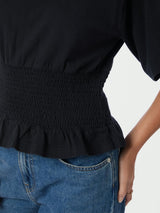 Neo Noir Dray Boxy Smock Tee - Navy