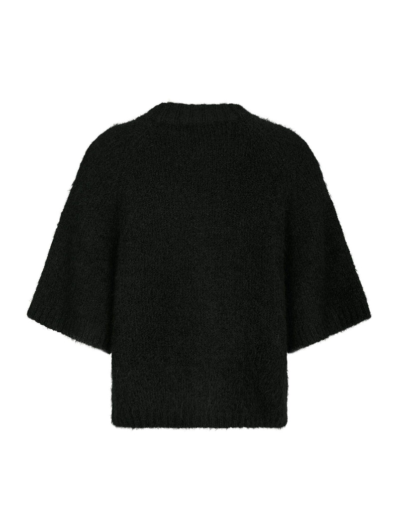 Neo Noir Benuta Fluffy Knit Cardigan - Black