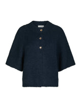 Neo Noir Benuta Fluffy Knit Cardigan - Navy