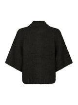 Neo Noir Benuta Fluffy Knit Cardigan - Dark Brown