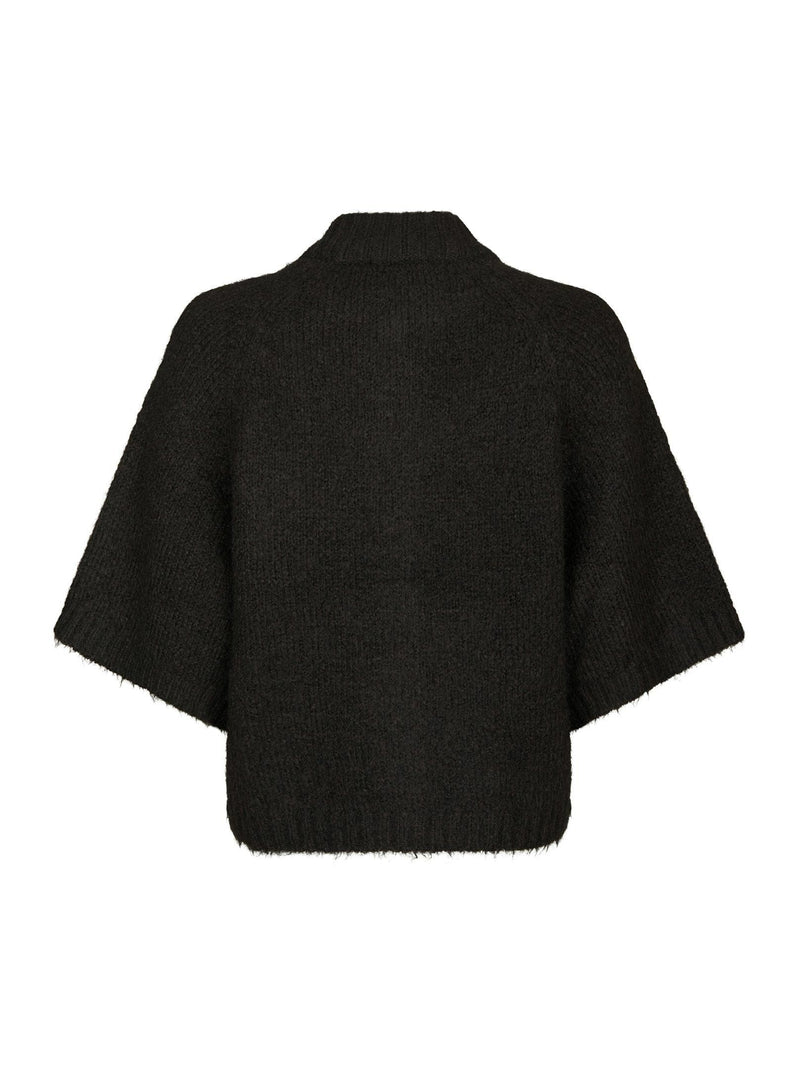 Neo Noir Benuta Fluffy Knit Cardigan - Dark Brown