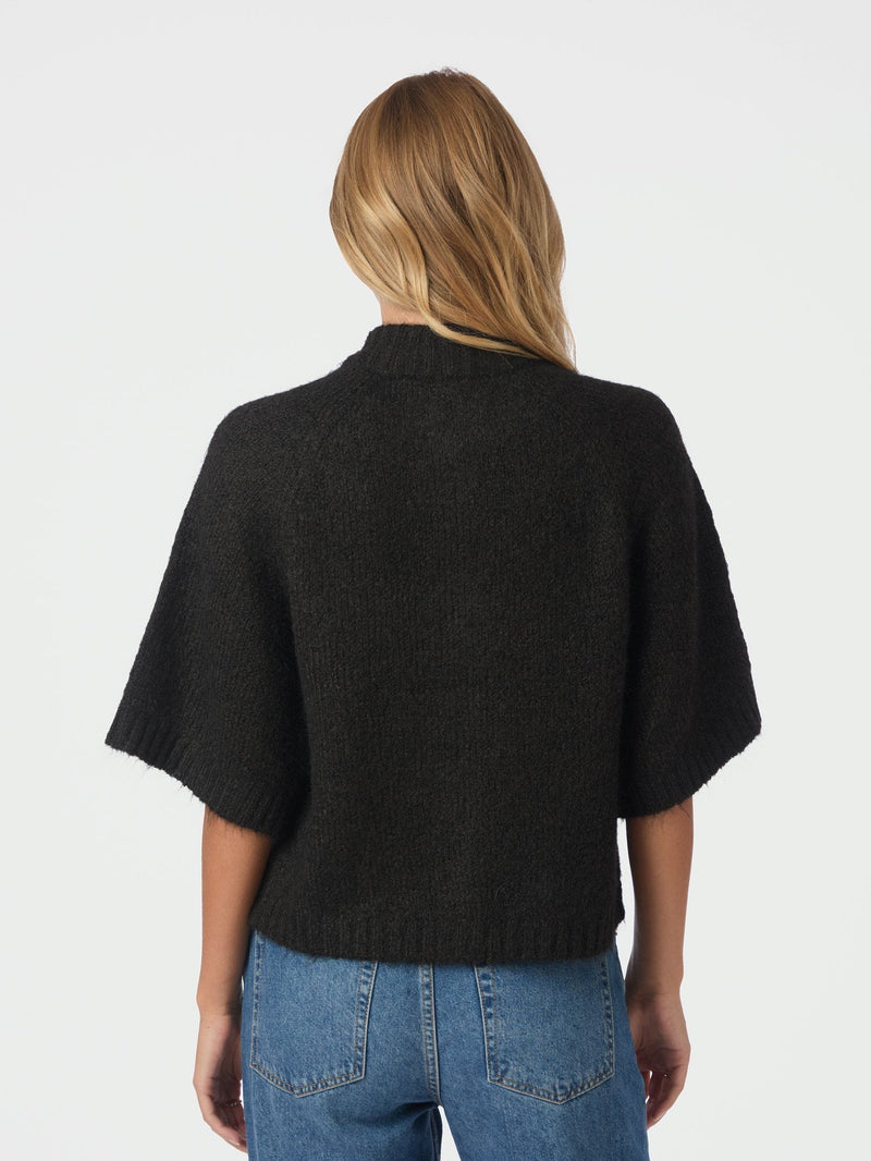 Neo Noir Benuta Fluffy Knit Cardigan - Dark Brown