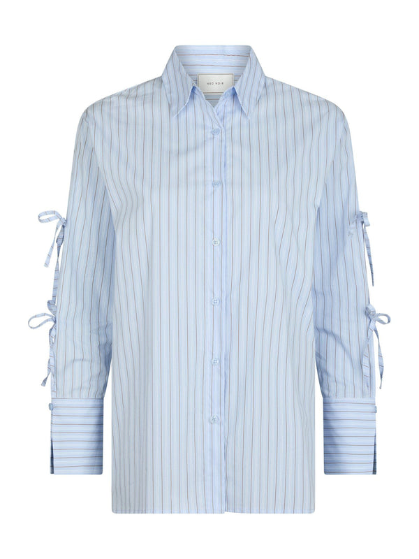 Neo Noir Selini Multi Stripe Shirt - Light Blue