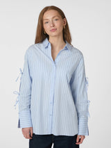 Neo Noir Selini Multi Stripe Shirt - Light Blue