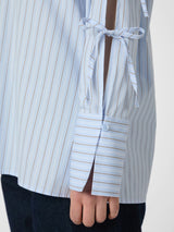 Neo Noir Selini Multi Stripe Shirt - Light Blue