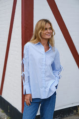 Neo Noir Selini Multi Stripe Shirt - Light Blue