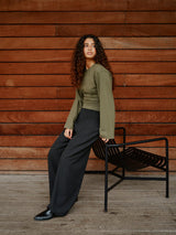 Neo Noir Paska Boxy Long Tee - Army