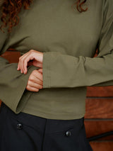 Neo Noir Paska Boxy Long Tee - Army