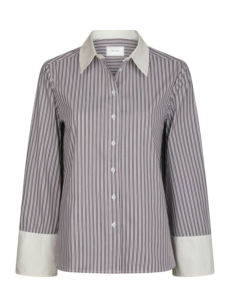 Neo Noir Dranila Stripe Shirt - Brown