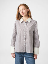 Neo Noir Dranila Stripe Shirt - Brown