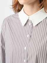Neo Noir Dranila Stripe Shirt - Brown