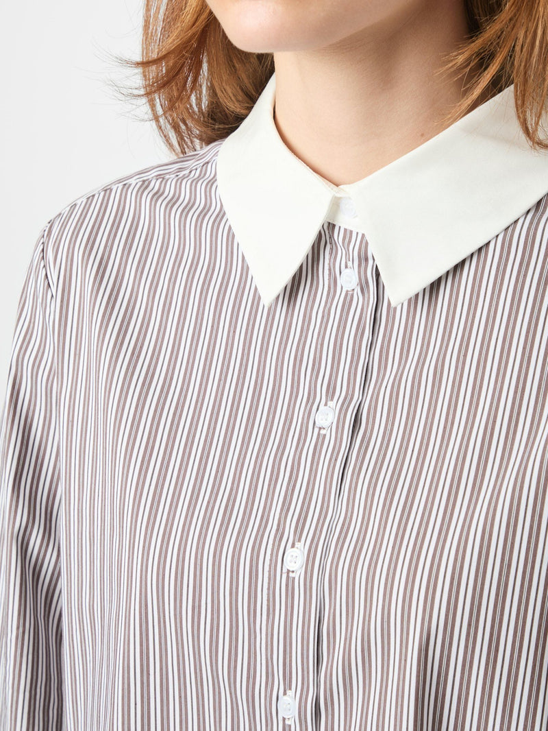 Neo Noir Dranila Stripe Shirt - Brown