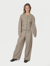 Neo Noir Massie Structure Pants - Warm Grey